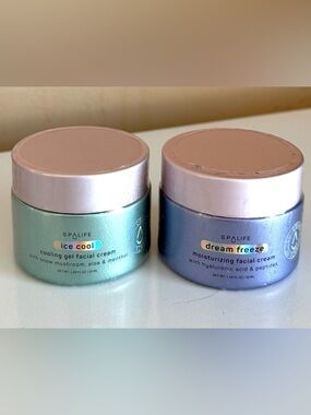 SPA LIFE ICE COOL COOLING GEL + DREAM FREEZE MOISTURIZING FACIAL CREAMS SEALED